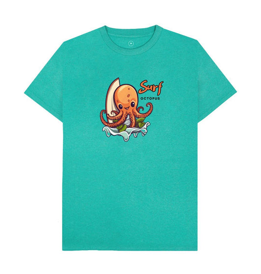 Seagrass Green Surf Octopus Remill T-shirt